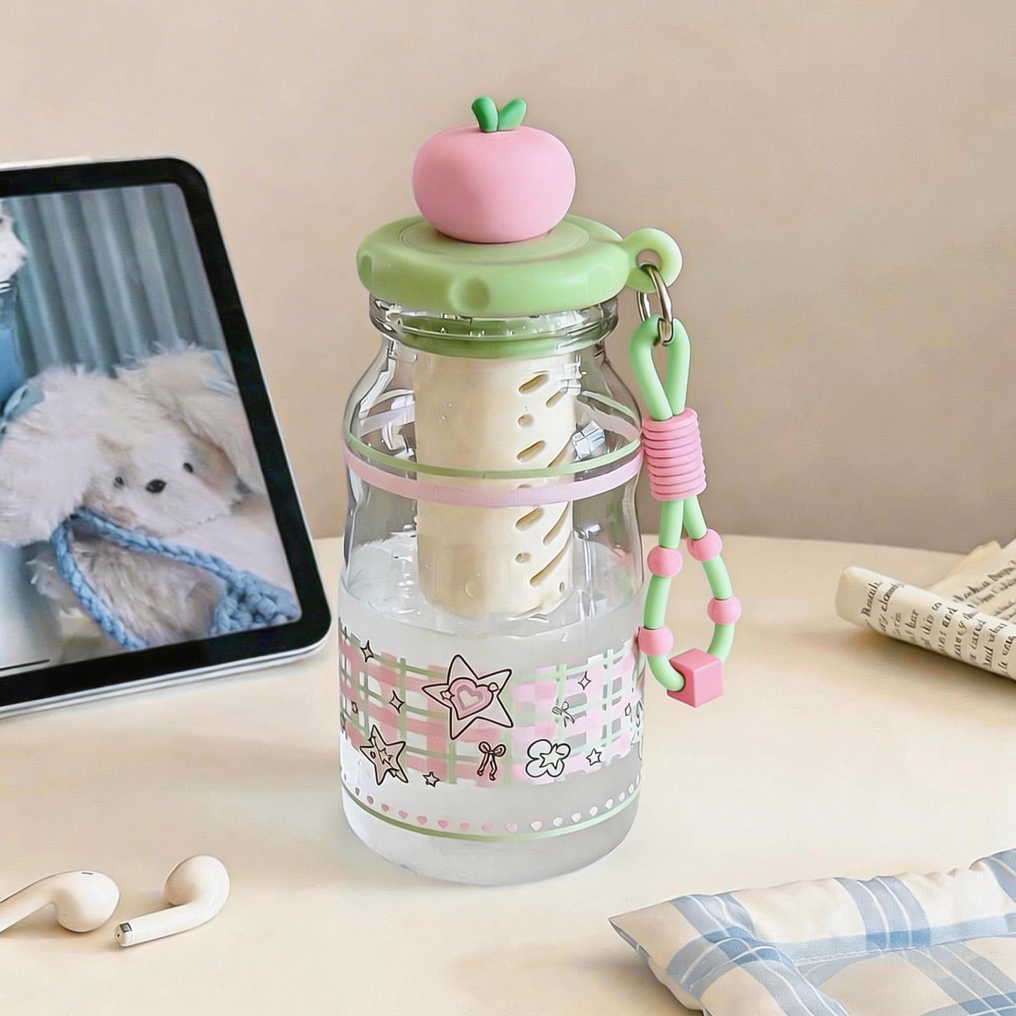 Damen kreative Trinkflasche mit Obstmotiv Karnz