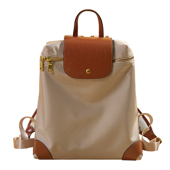 Vielseitiger Multi-Taschen-Rucksack mit Lederakzenten