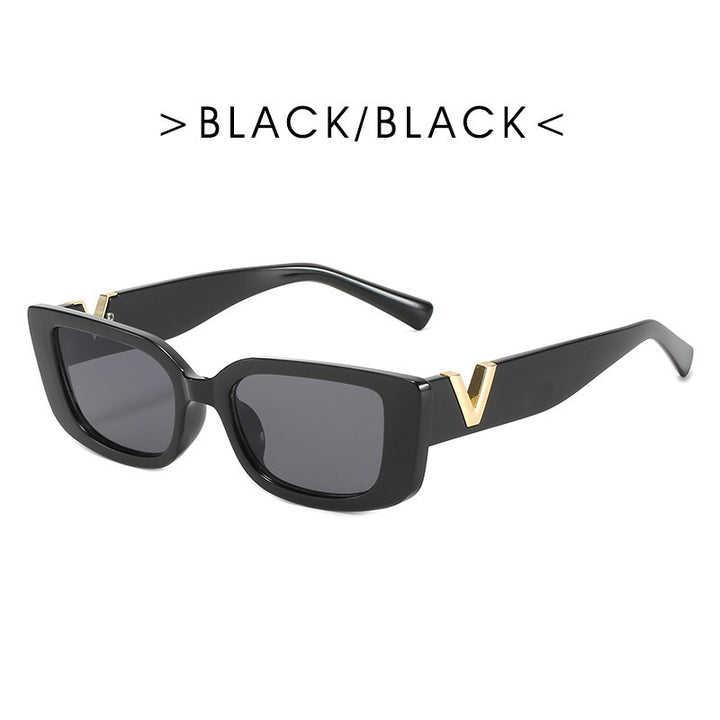 Retro-inspirierte geometrische Rahmen-Sonnenbrille Karnz