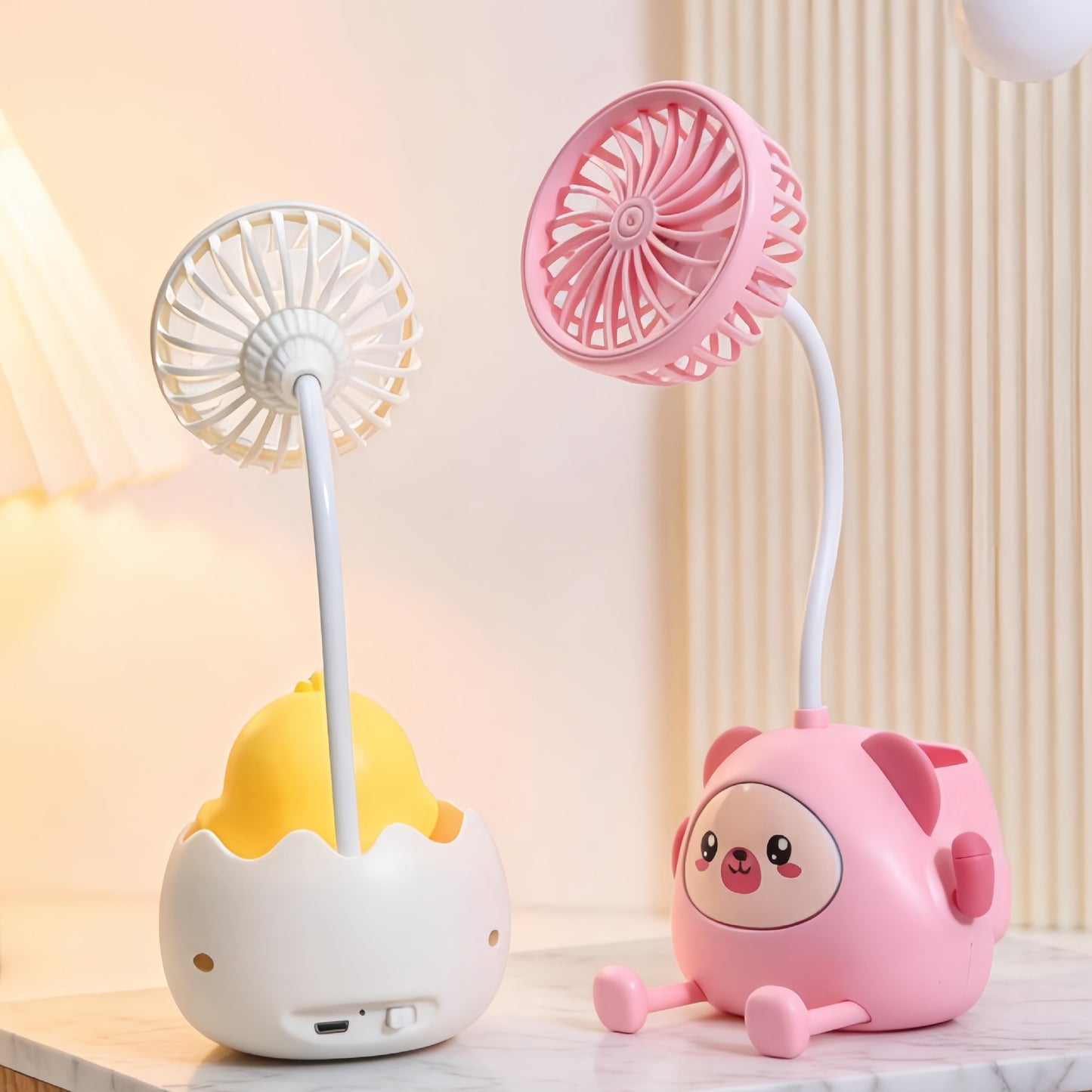 Damen Schreibtischlampe mit integriertem Mini-Ventilator Karnz