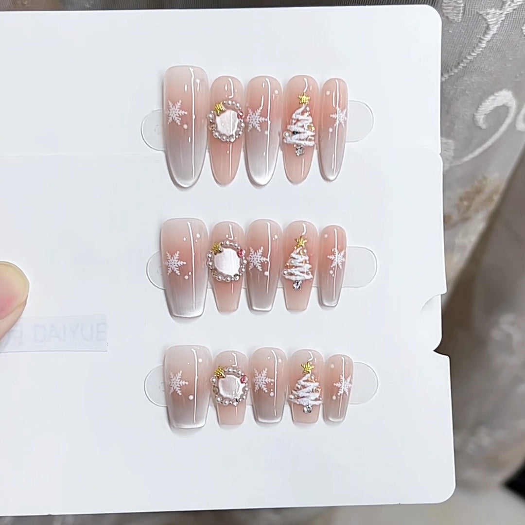 Festliches Press-On-Nagelset Karnz