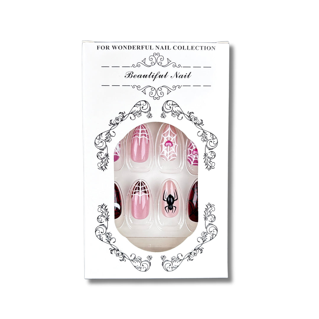 Themen Press-On Nagel Set mit Spider Design