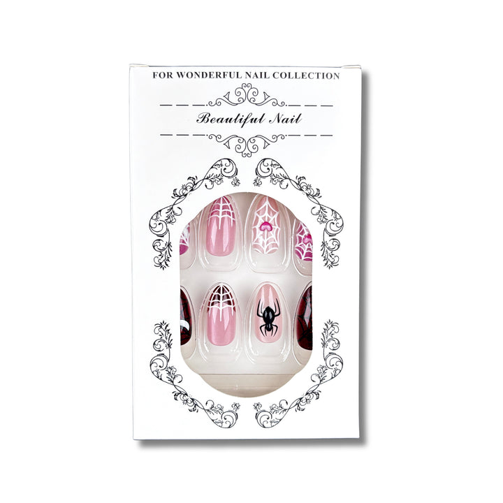 Themen Press-On Nagel Set mit Spider Design