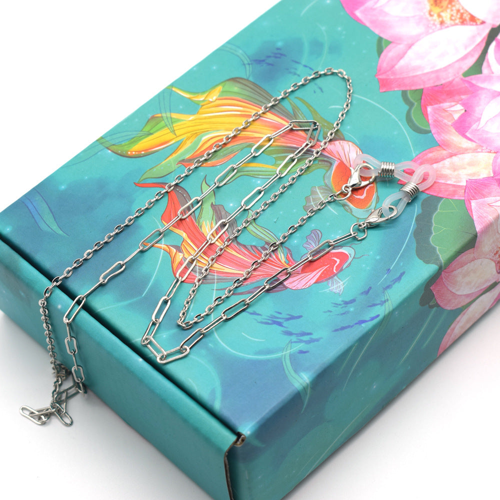 Fashion-Forward Metall Brillen Kette Karnz