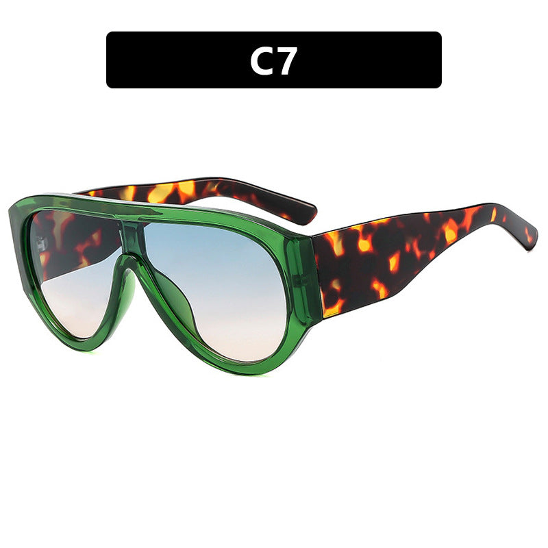 Damen modische Sichtschutz-Sonnenbrille mit breitem glamourösem Rahmen und UV-Schutz Karnz