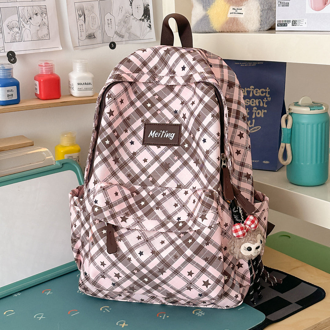 Karo-Muster Freizeit-Rucksack Karnz