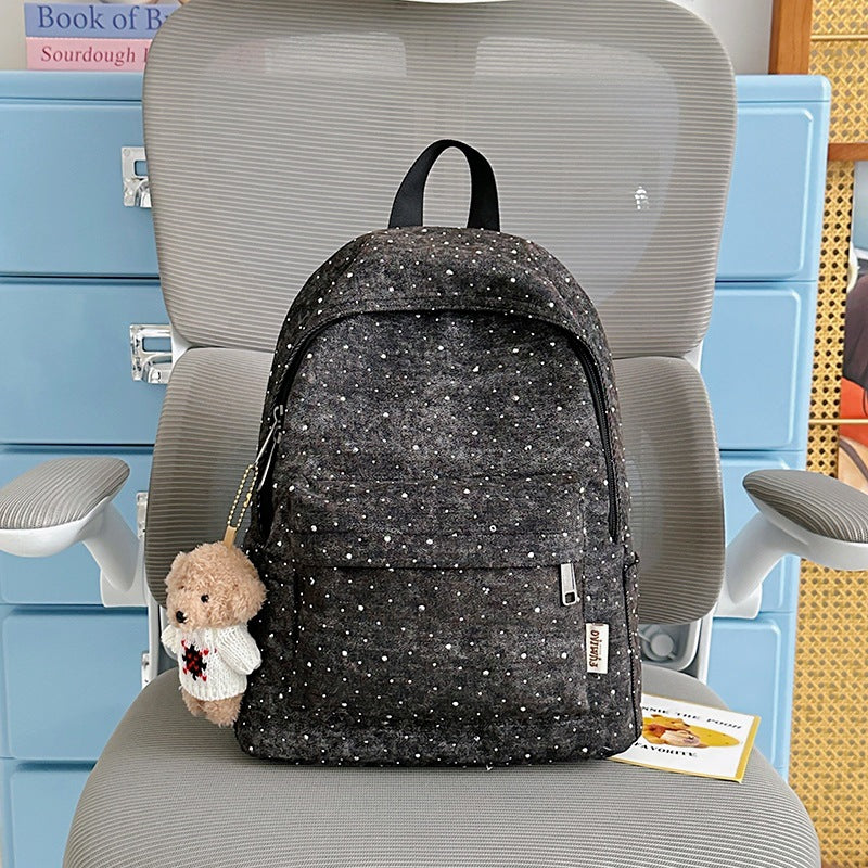 Lässiger leichter Rucksack mit gepunktetem Design Karnz