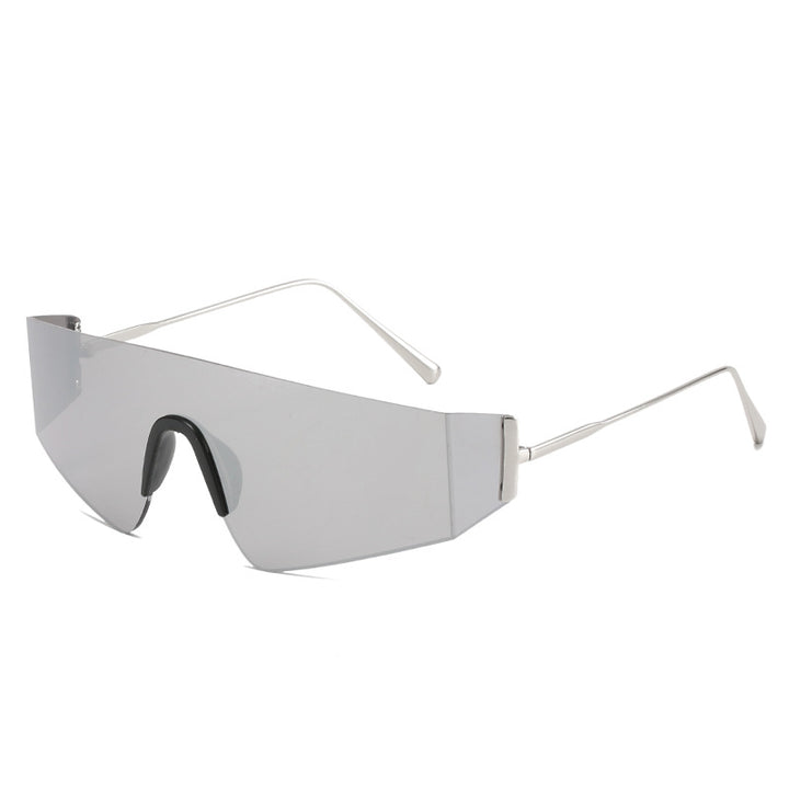 Damen futuristische Oversized-Sonnenbrille Karnz