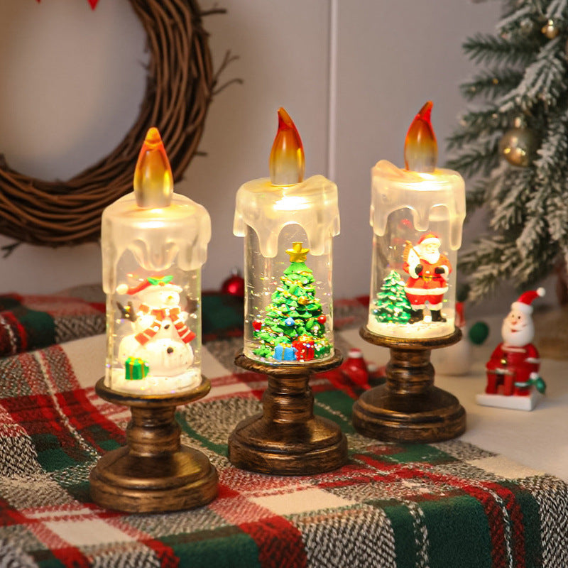 Nostalgische LED Weihnachtskerzen-Deko Karnz