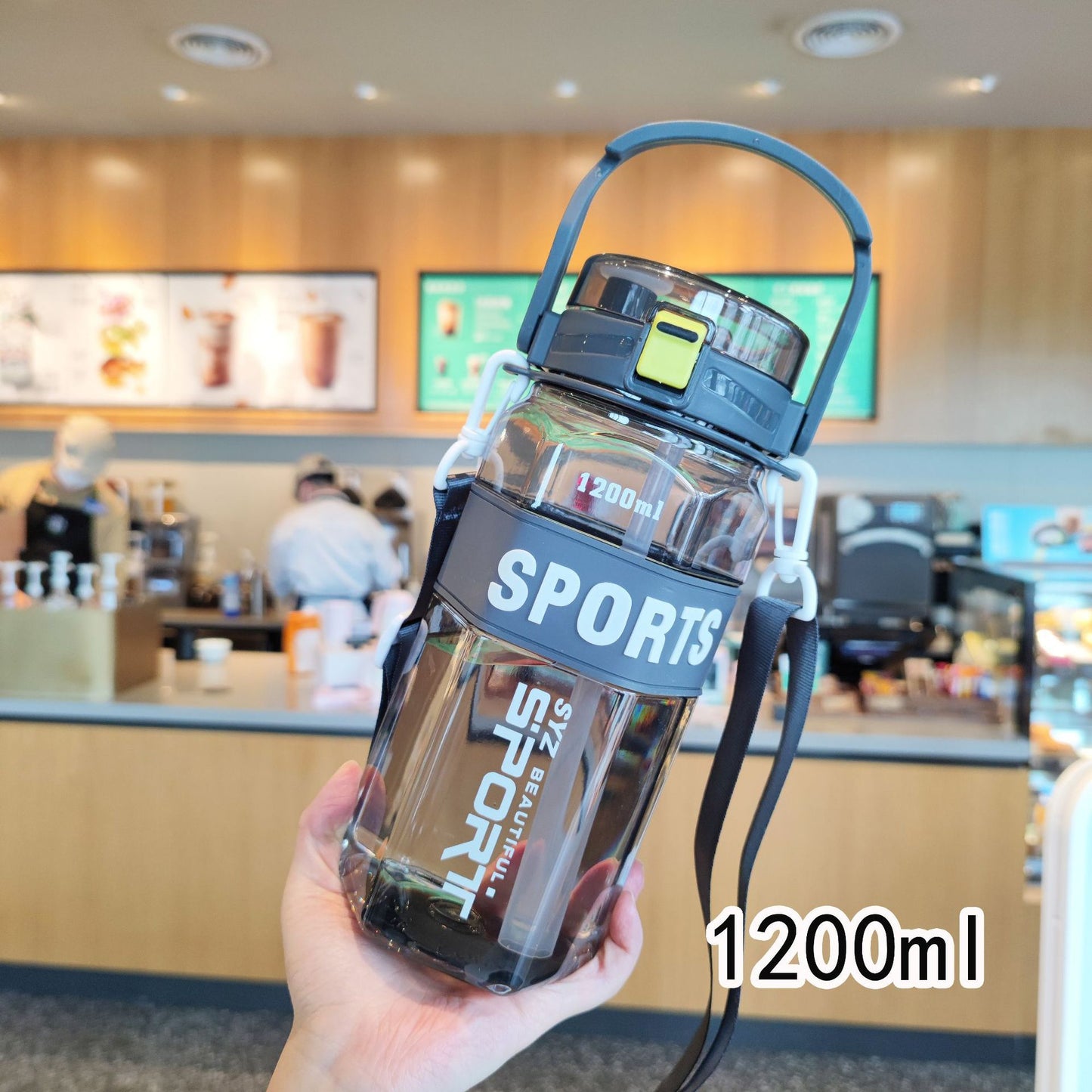 Damen Sportliche Wasserflasche mit praktischem Tragesystem Karnz