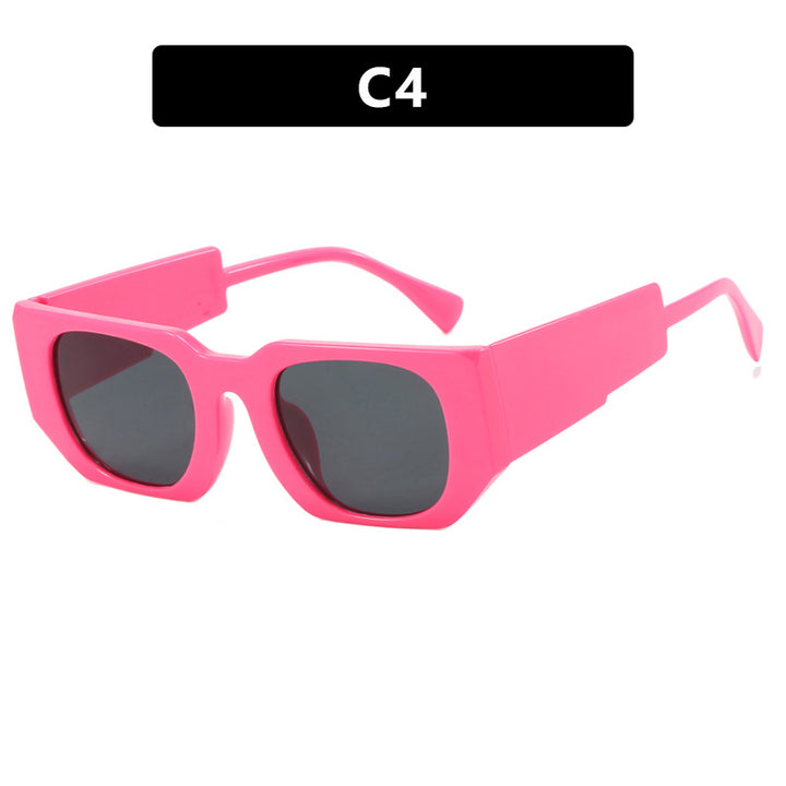 Damen oversized Sonnenbrille mit geometrischem Rahmen und UV-Schutz Karnz