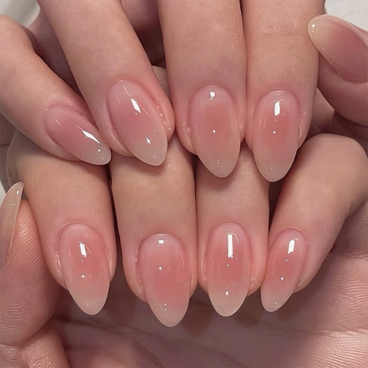Glänzende Ombre Mandel-förmige Nagelspitzen Karnz