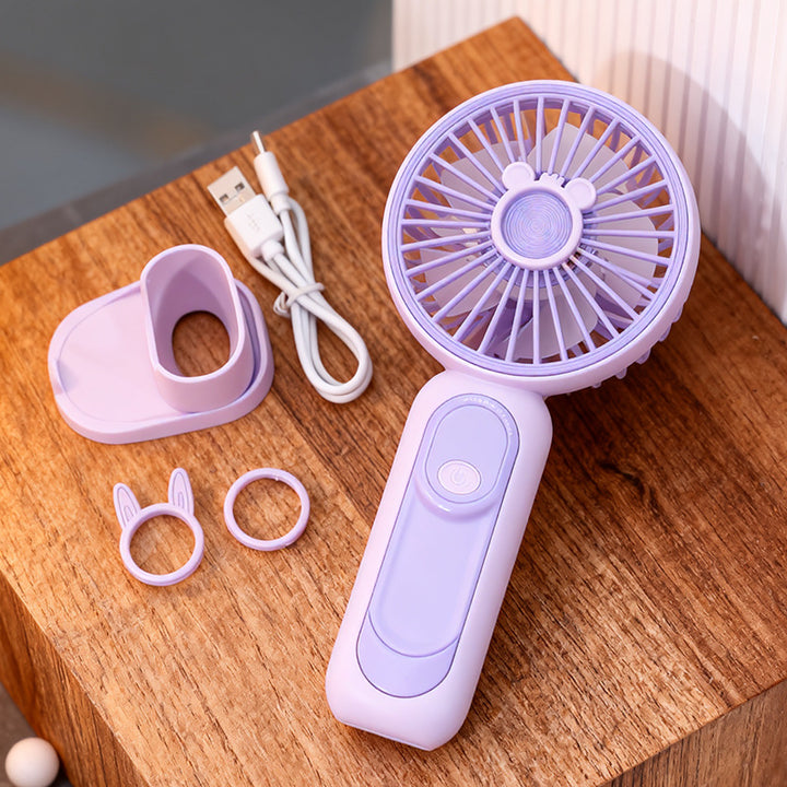 Damen Handventilator mit integriertem USB-Anschluss und süßem Tierdesign Karnz