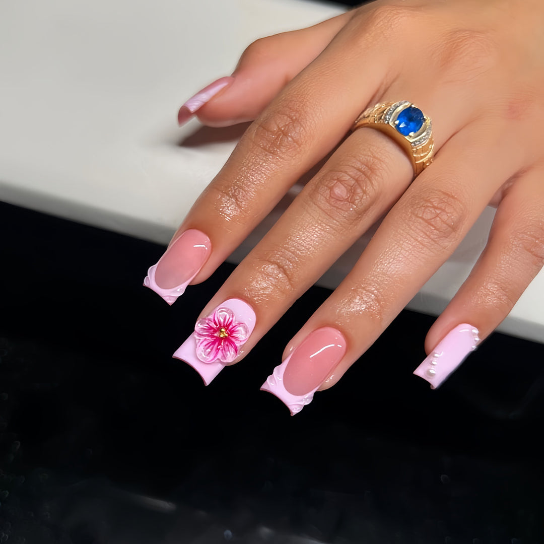 3D Florale Acryl-Nagelverstärkungen Karnz