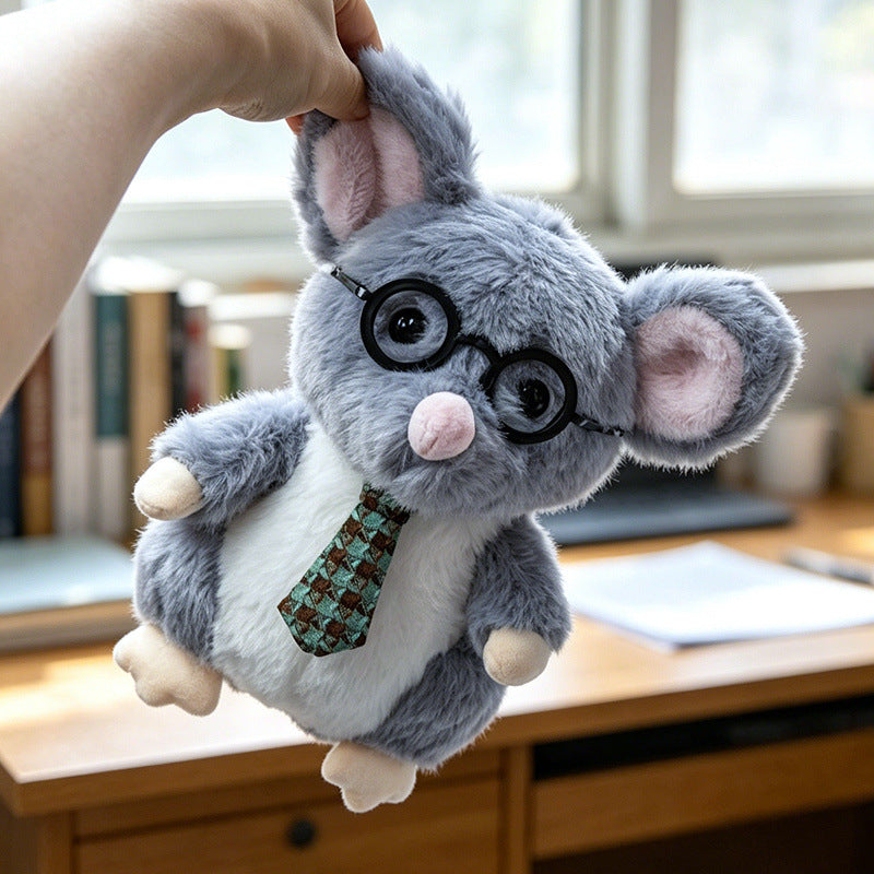 Kawaii Igel Plüschtier Sammlerstück mit gesticktem Kirschakzent und weichem Kunstfellrücken Karnz