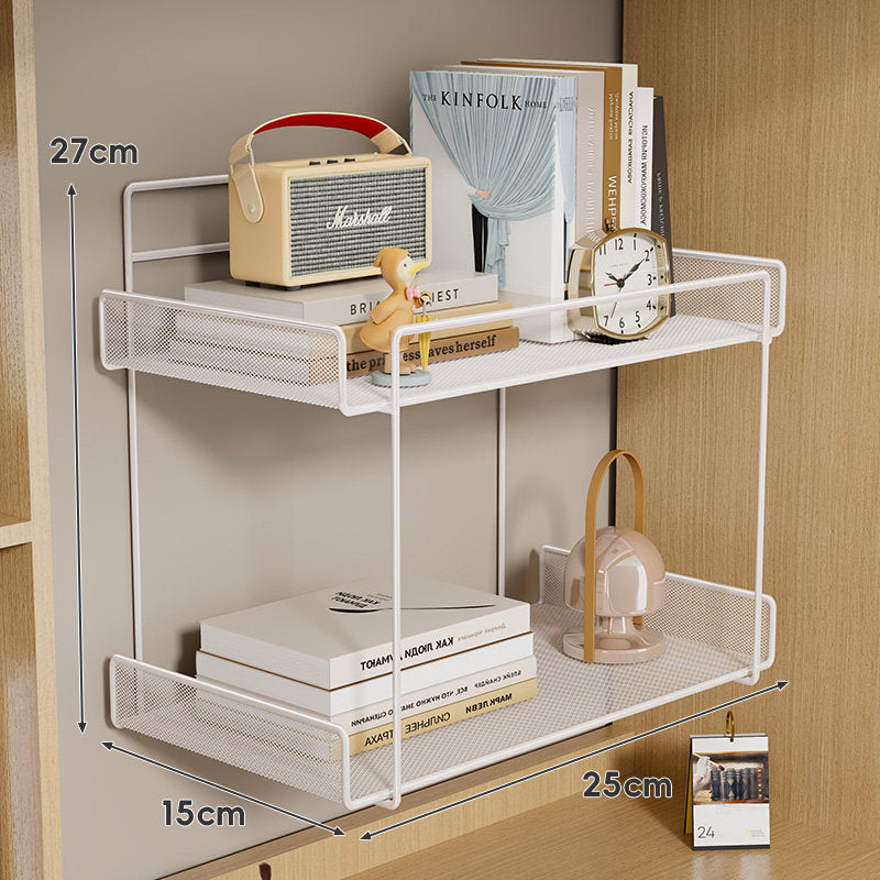 Niedrigprofiliertes Mesh-Unter-Schienen-Organizer-Regal für Bettgestelle und Etagenbett-Schienen