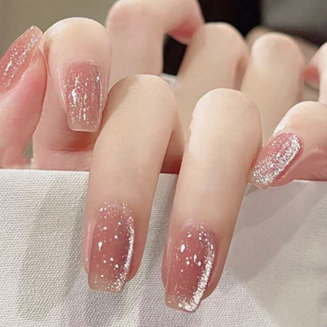 Glitzernde Glänzende Selbstklebende Nägel