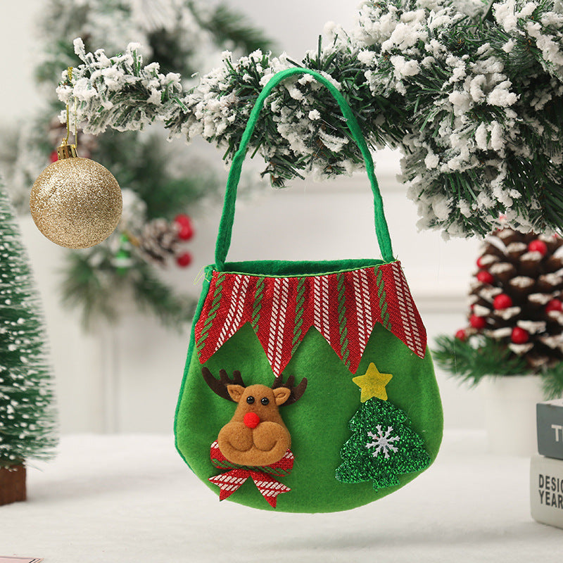 Niedlicher Weihnachtsgnom mit Geschenkesack Karnz