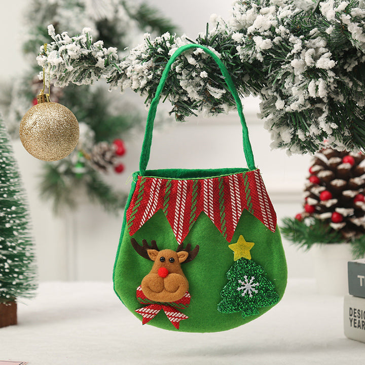 Niedlicher Weihnachtsgnom mit Geschenkesack Karnz