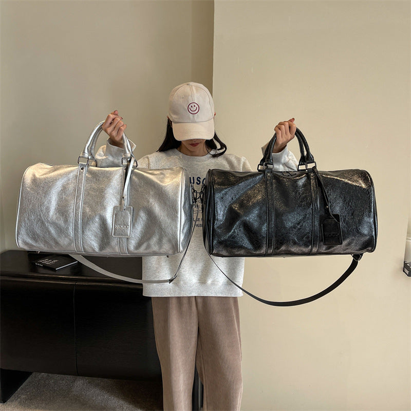 Premium Leder Wochenende Duffle Bag