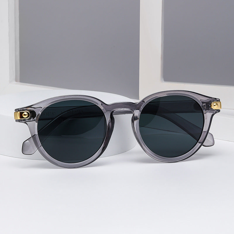 Damen modische Sonnenbrille mit transparentem Rahmen und robusten Gläsern Karnz