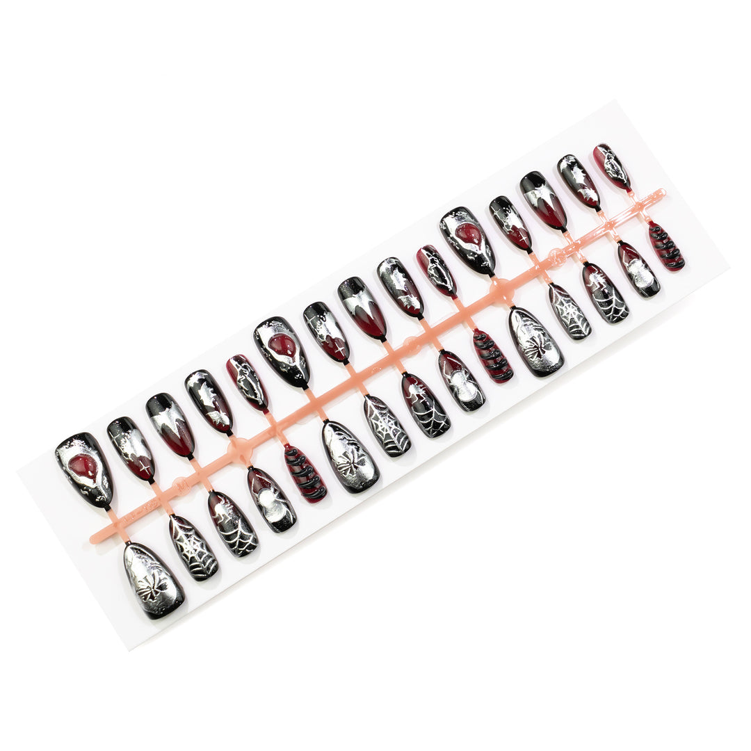 Gothic Halloween-Themen Press-On Nagelkunst Set Karnz