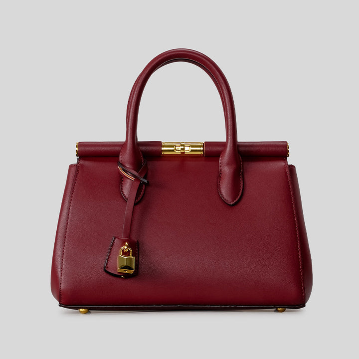 Strukturierte Leder-Handtasche
