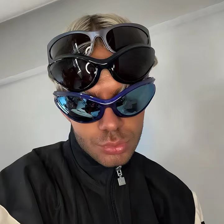 Damen sportliche Sonnenbrille mit aerodynamischem Design und UV-Schutz Karnz