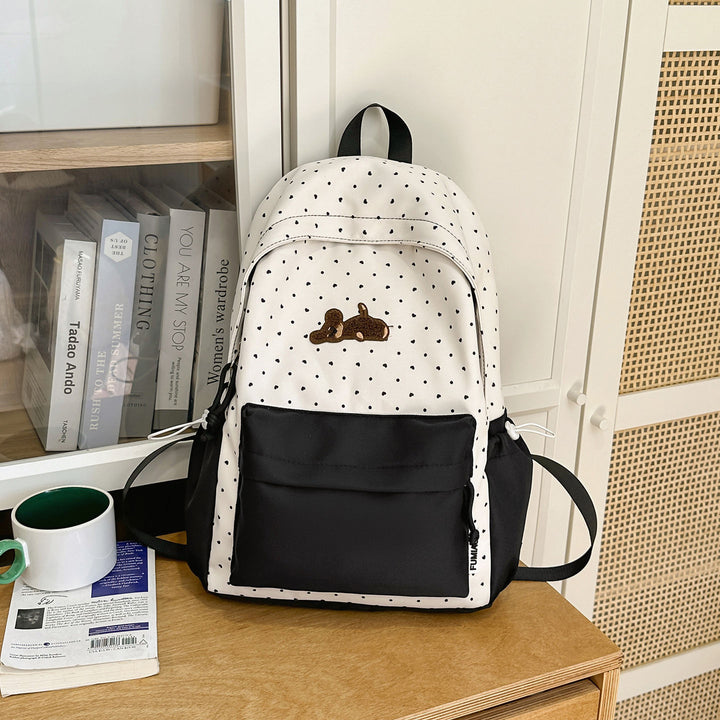 Verspielter gepunkteter animierter Rucksack Karnz