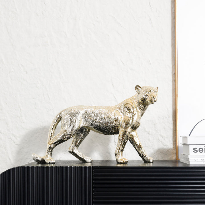 Dekorative Gold Leopard Skulptur