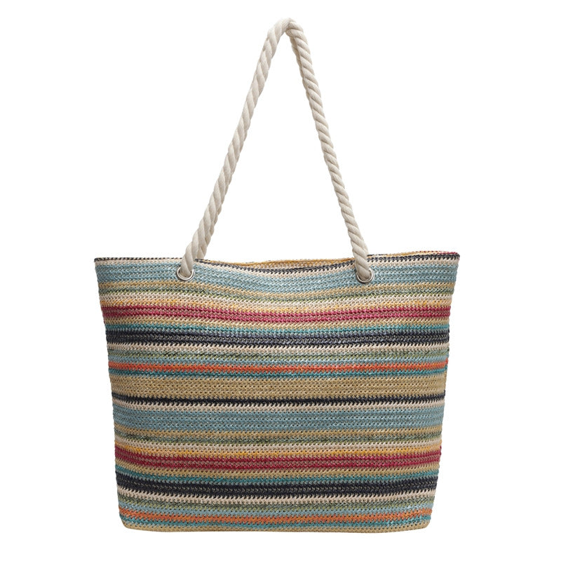 Geräumige gestreifte Strandtasche Karnz