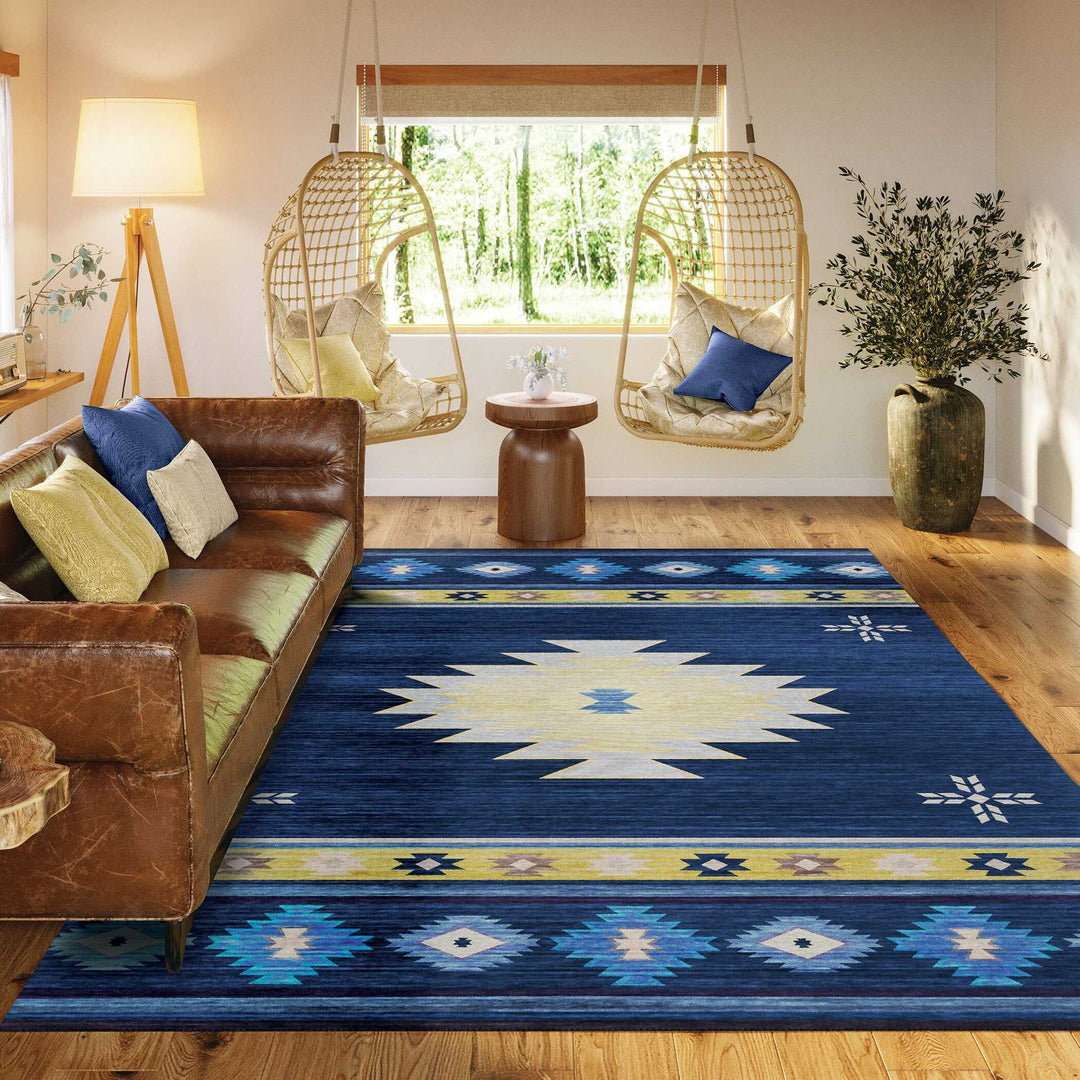 Native-inspirierter geometrischer Teppich