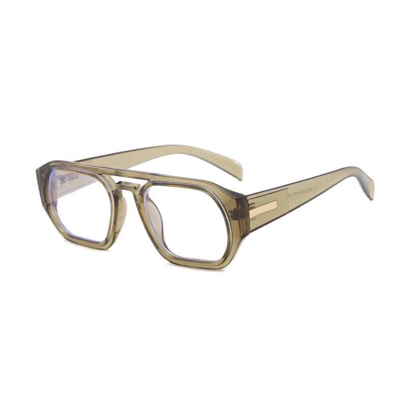 Damen modische rechteckige Brille mit elegantem Metallakzent Karnz