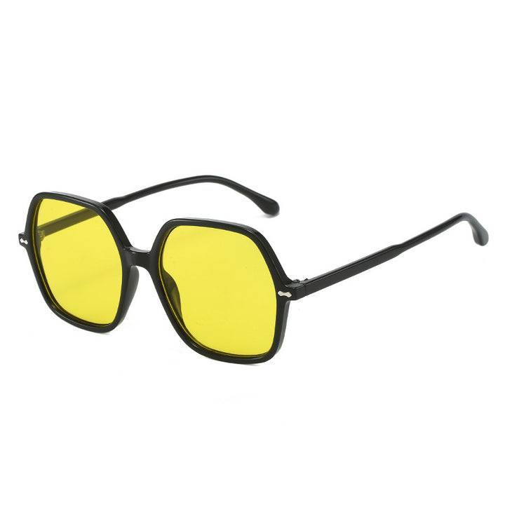 Damen Stylische oversized Sonnenbrille mit einzigartigem Rahmen Karnz