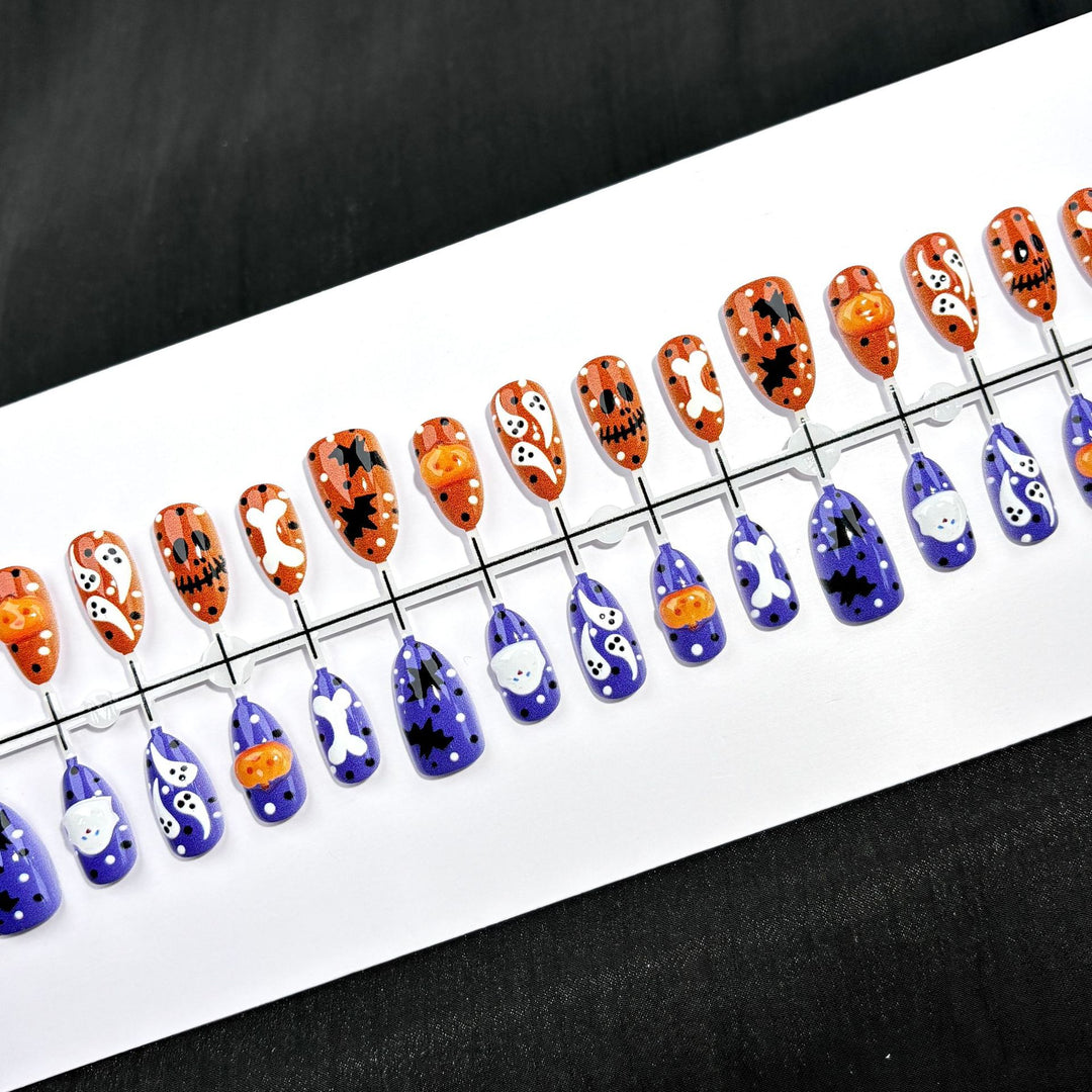 Festliches Halloween-Themen Press-On Nagelkunstset