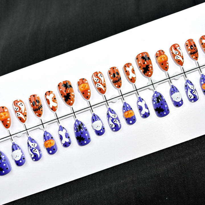 Festliches Halloween-Themen Press-On Nagelkunstset