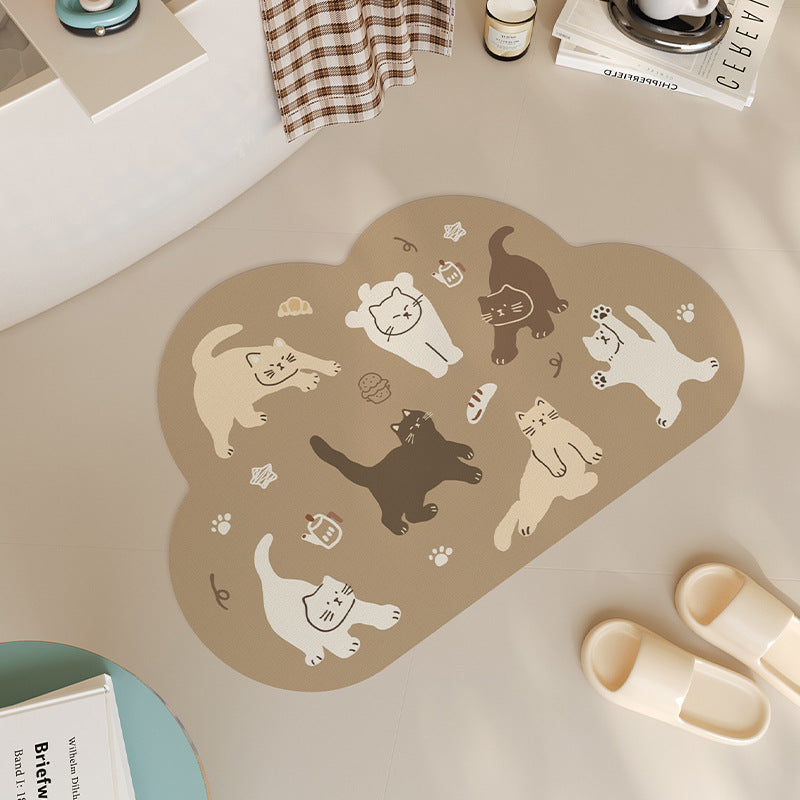 Verspielt Katzen-Themen Badezimmermatte