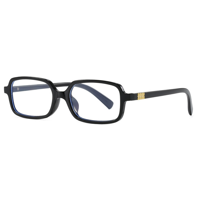 Damen modische quadratische Brille mit elegantem Kunststoffrahmen und goldenen Akzenten Karnz