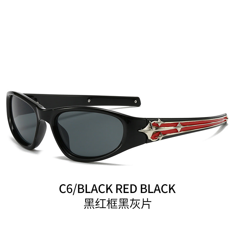 Damen Sportliche Sonnenbrille im modernen Design mit stylischem Metallrahmen Karnz