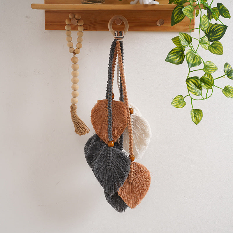 Macrame Blatt Wandbehang Dekor Karnz