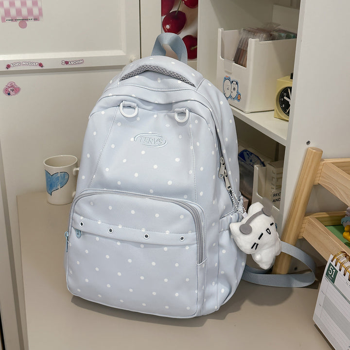 Polka-Dots-Muster-Rucksack mit Zubehör Karnz