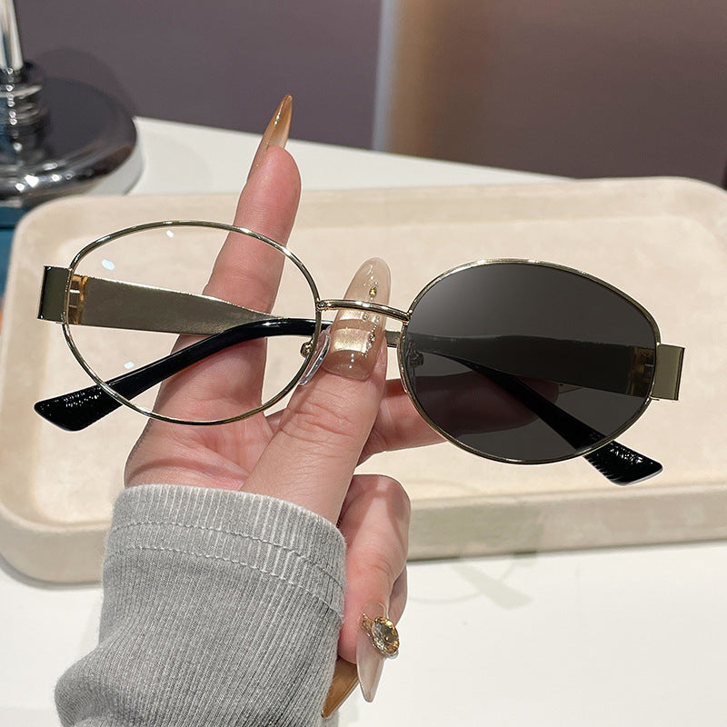 Damen Vintage Sonnenbrille im ovalen Design Karnz