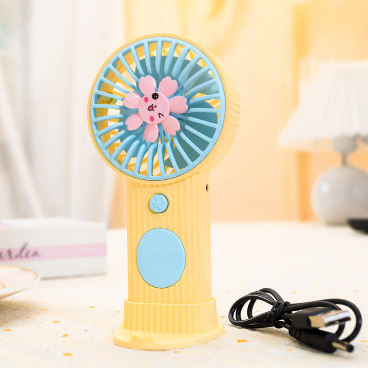 Damen Tragbarer Handventilator mit lustigem Blumendesign Karnz