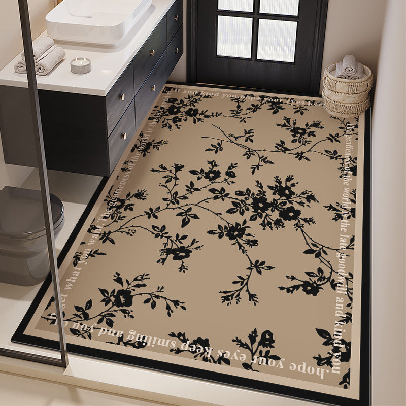 Florales Design Badezimmermatte