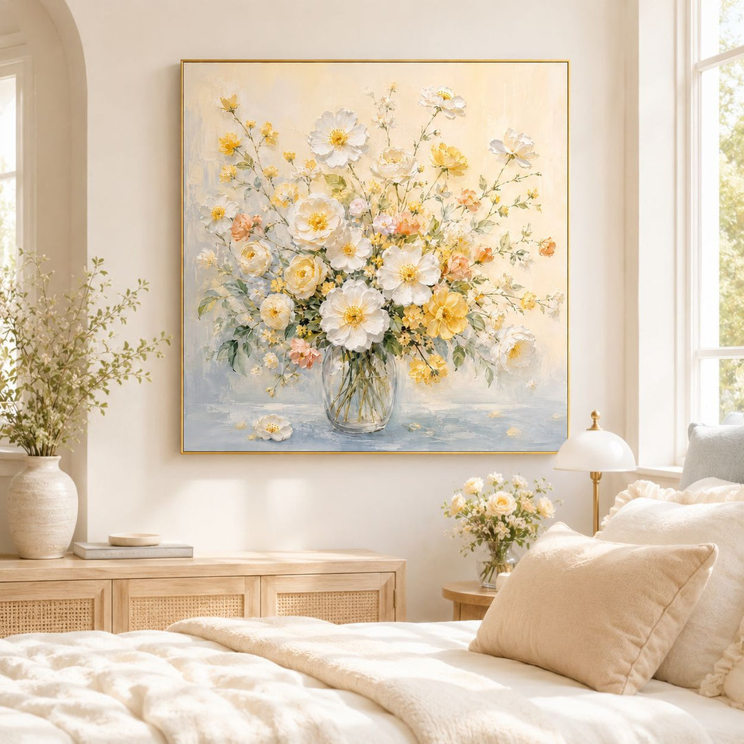 Florale Kunstleinwanddruck