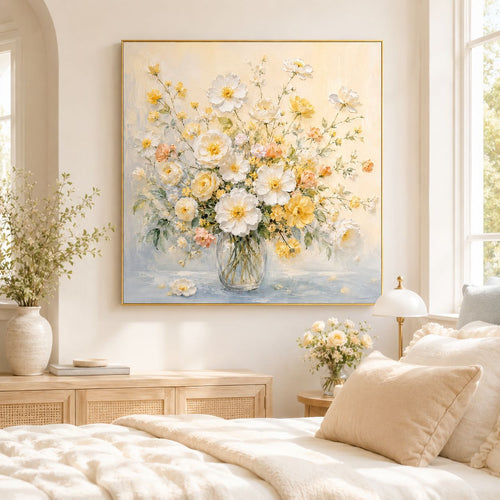 Florale Kunstleinwanddruck