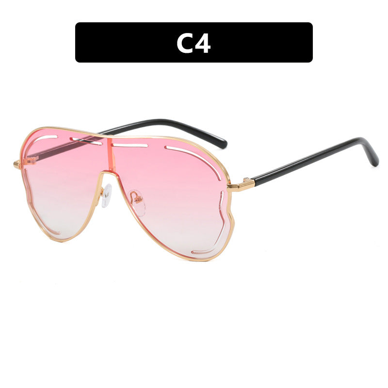 Damen luxuriöse Piloten-Sonnenbrille mit modernem Rahmen Karnz