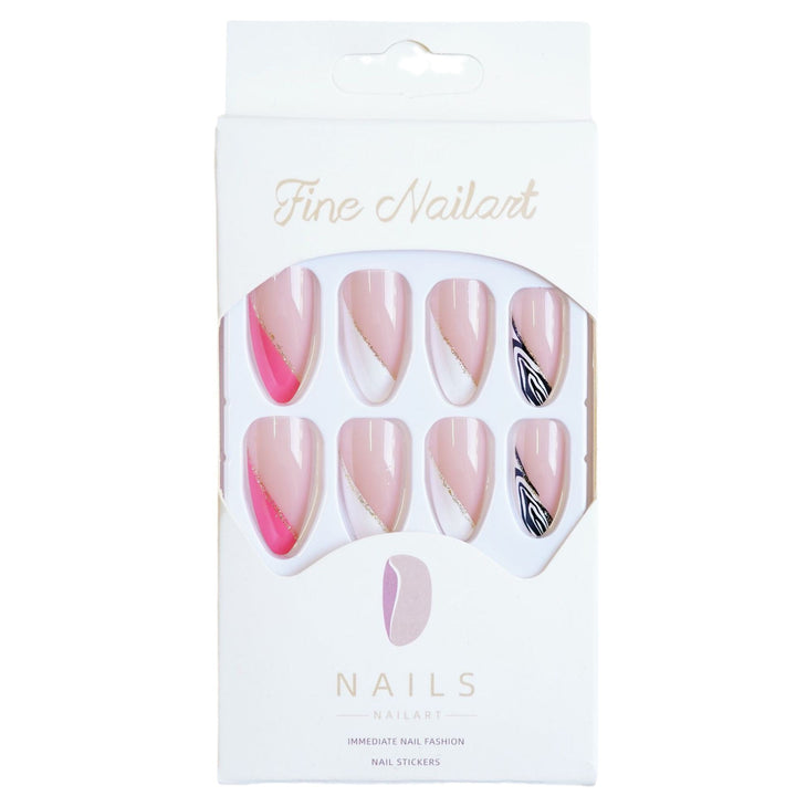 Künstlerisches French Tip Press-On Nails Kit