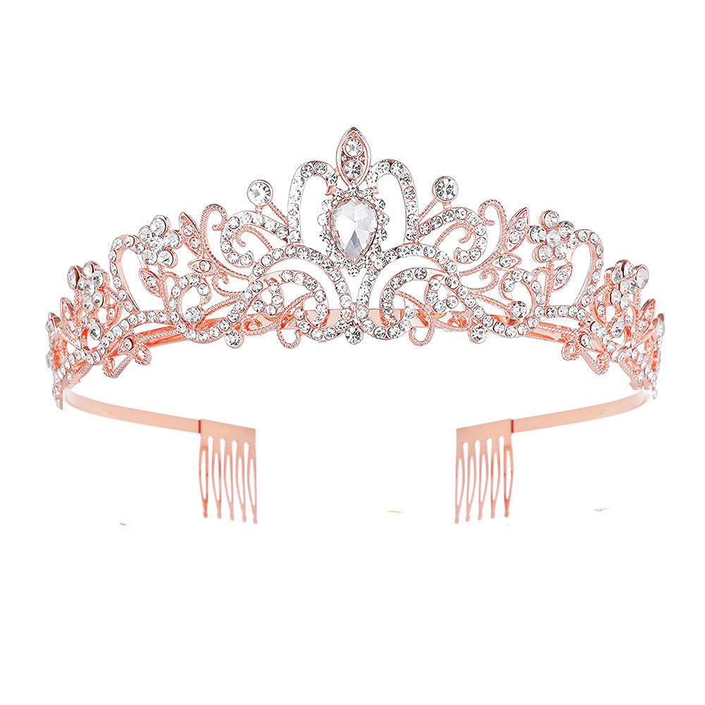 Damen Funkelnde Kristall-Tiara mit filigranem Design Karnz