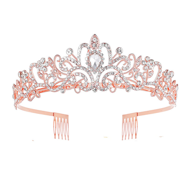 Damen Funkelnde Kristall-Tiara mit filigranem Design Karnz